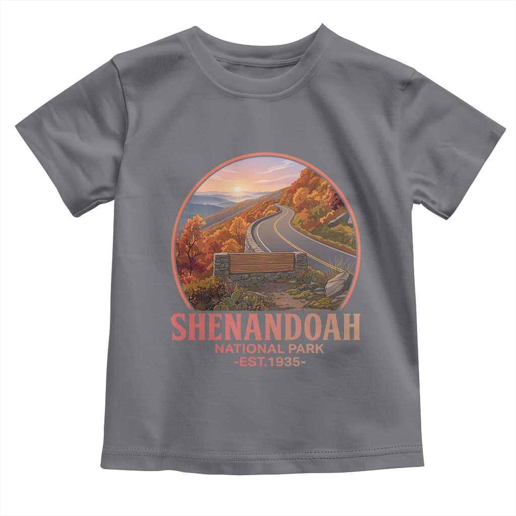 Shenandoah National Park Toddler T Shirt Vintage Virginia Mountain Landscape TS14 Charcoal Print Your Wear