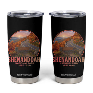 Shenandoah National Park Tumbler Cup Vintage Virginia Mountain Landscape TS14 Black Print Your Wear