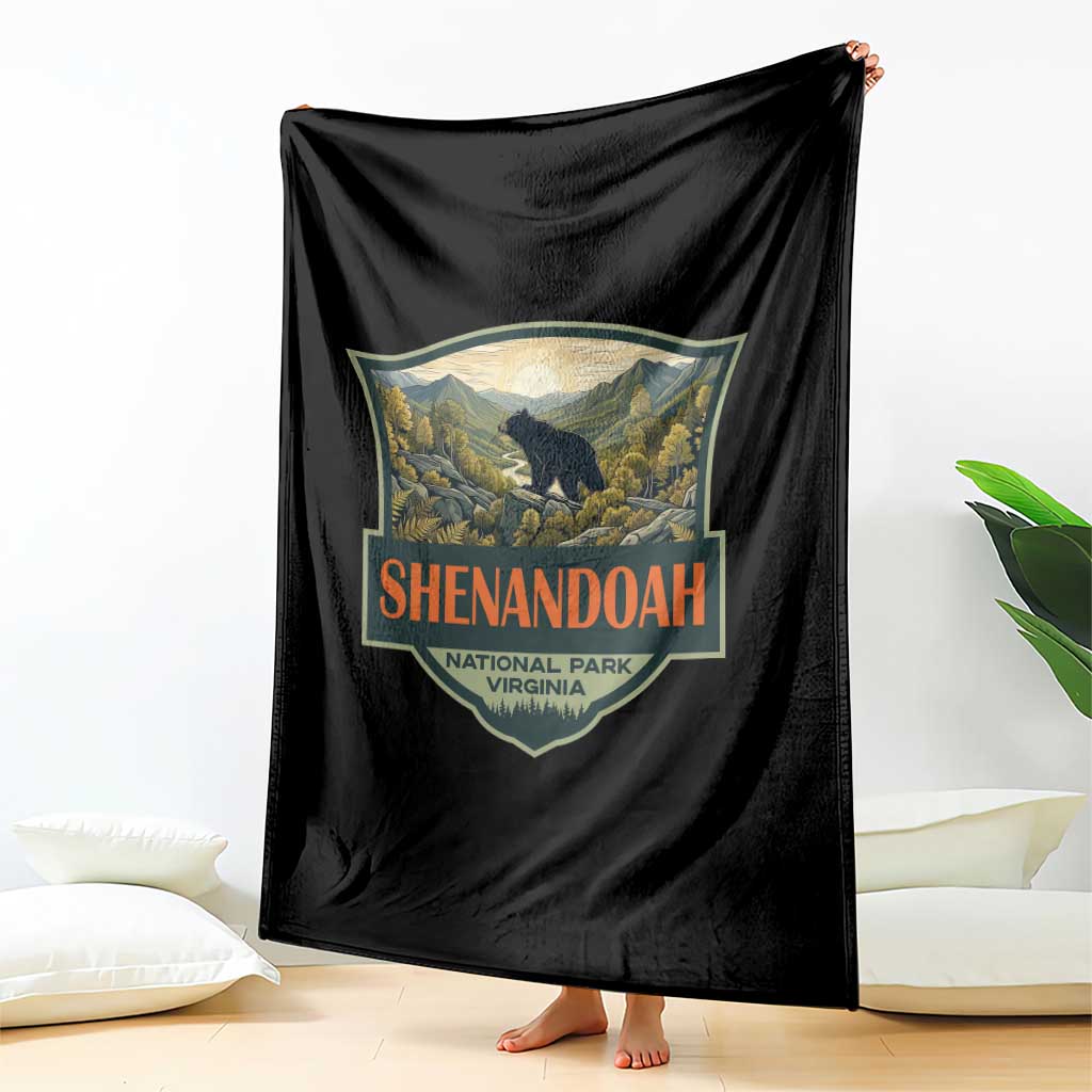 Shenandoah National Park Throw Blanket Virginia Black Bear Mountain TS14 Print Your Wear