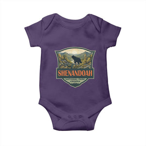 Shenandoah National Park Baby Onesie Virginia Black Bear Mountain TS14 Purple Print Your Wear
