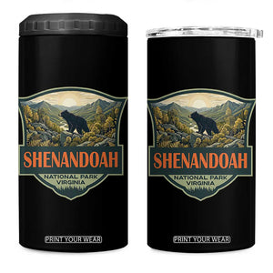 Shenandoah National Park 4 in 1 Can Cooler Tumbler Virginia Black Bear Mountain TS14 One Size: 16 oz Black Print Your Wear