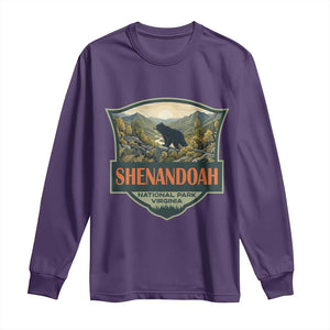 Shenandoah National Park Long Sleeve Shirt Virginia Black Bear Mountain TS14 Purple Print Your Wear