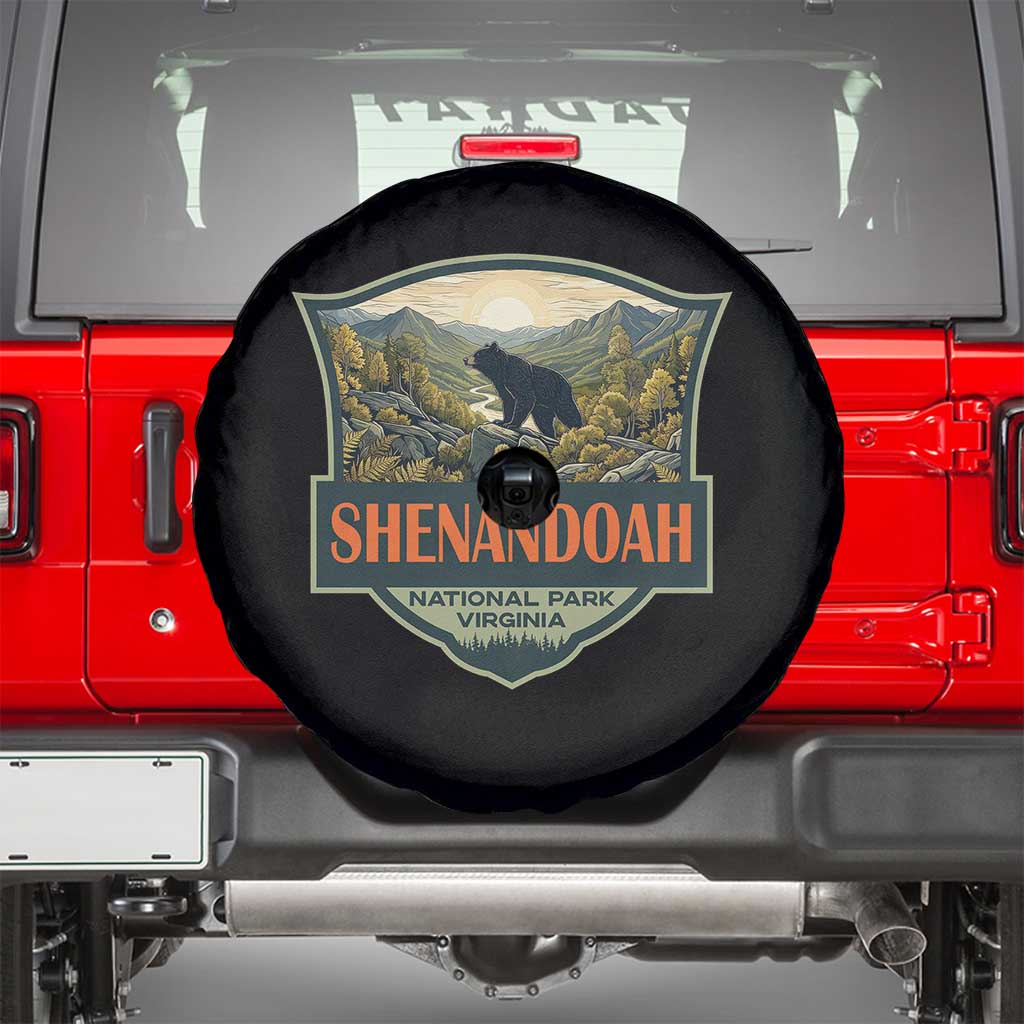 Shenandoah National Park Spare Tire Cover Virginia Black Bear Mountain TS14 Black Print Your Wear