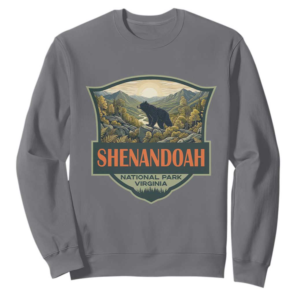 Shenandoah National Park Sweatshirt Virginia Black Bear Mountain TS14 Charcoal Print Your Wear