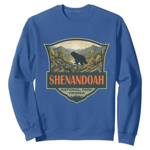 Shenandoah National Park Sweatshirt Virginia Black Bear Mountain TS14 Royal Blue Print Your Wear
