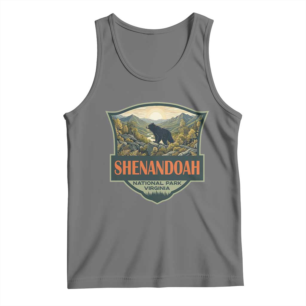 Shenandoah National Park Tank Top Virginia Black Bear Mountain TS14 Black Heather Print Your Wear