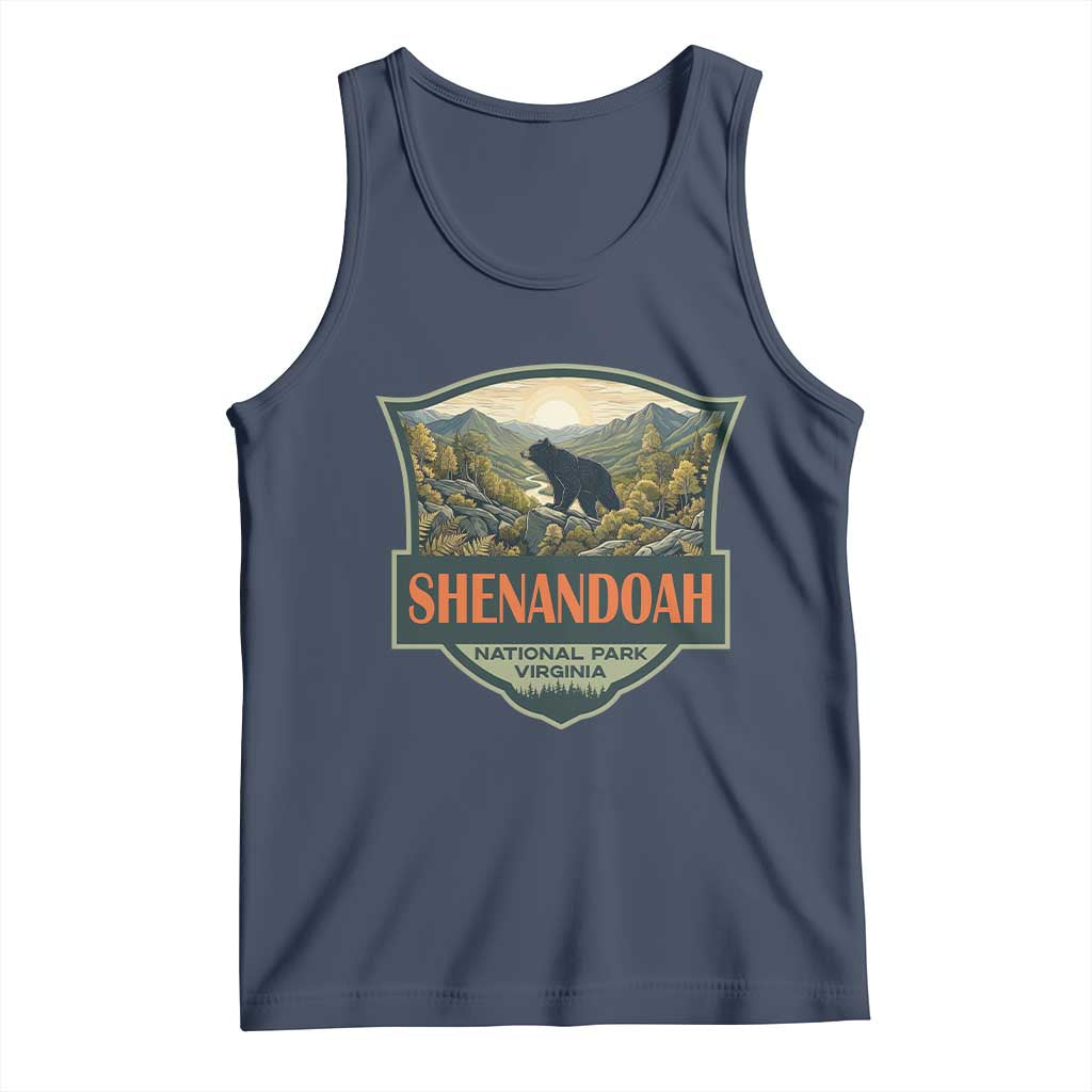 Shenandoah National Park Tank Top Virginia Black Bear Mountain TS14 Navy Print Your Wear