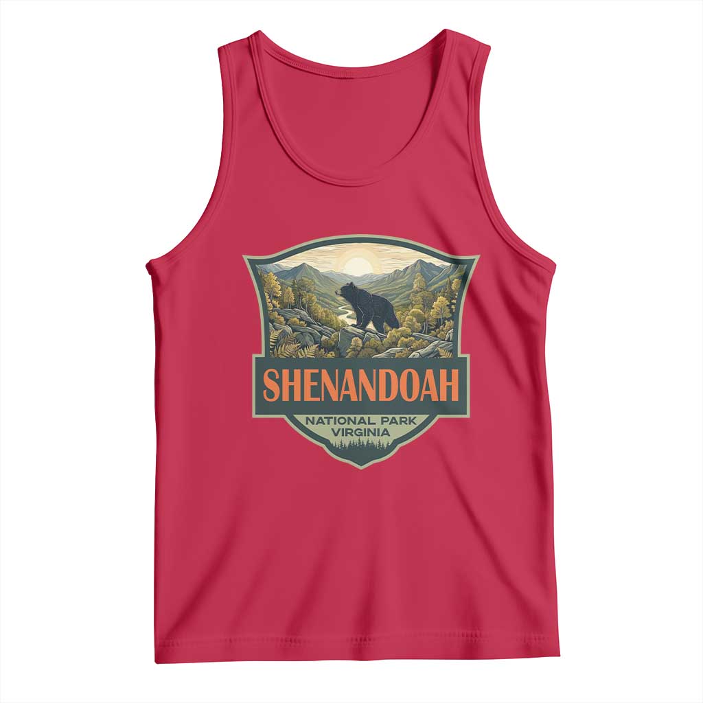 Shenandoah National Park Tank Top Virginia Black Bear Mountain TS14 Red Print Your Wear