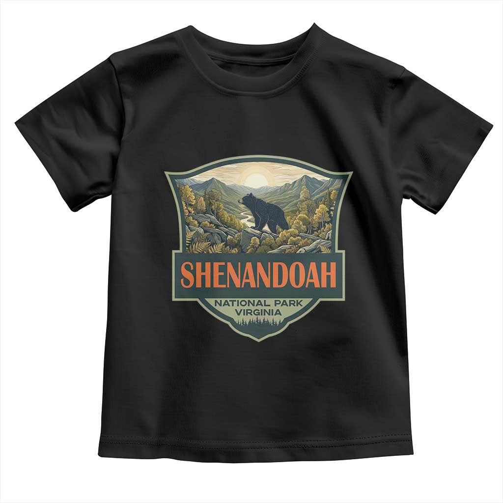 Shenandoah National Park Toddler T Shirt Virginia Black Bear Mountain TS14 Black Print Your Wear
