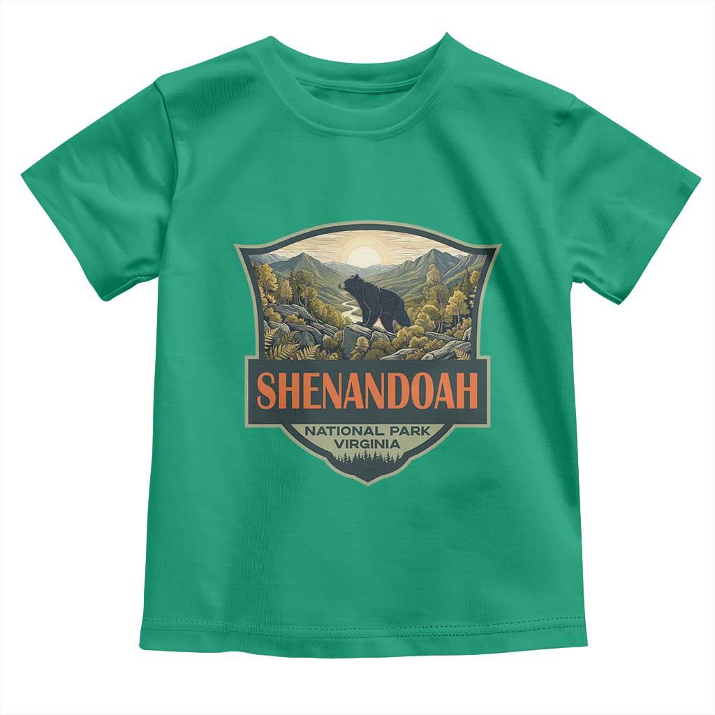 Shenandoah National Park Toddler T Shirt Virginia Black Bear Mountain TS14 Irish Green Print Your Wear