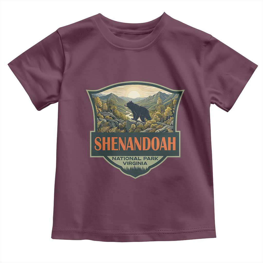 Shenandoah National Park Toddler T Shirt Virginia Black Bear Mountain TS14 Maroon Print Your Wear