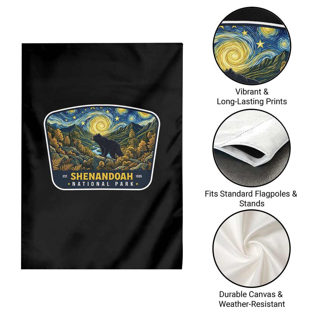 Shenandoah National Park Garden Flag Starry Night Virginia Bear Mountain TS14 Print Your Wear
