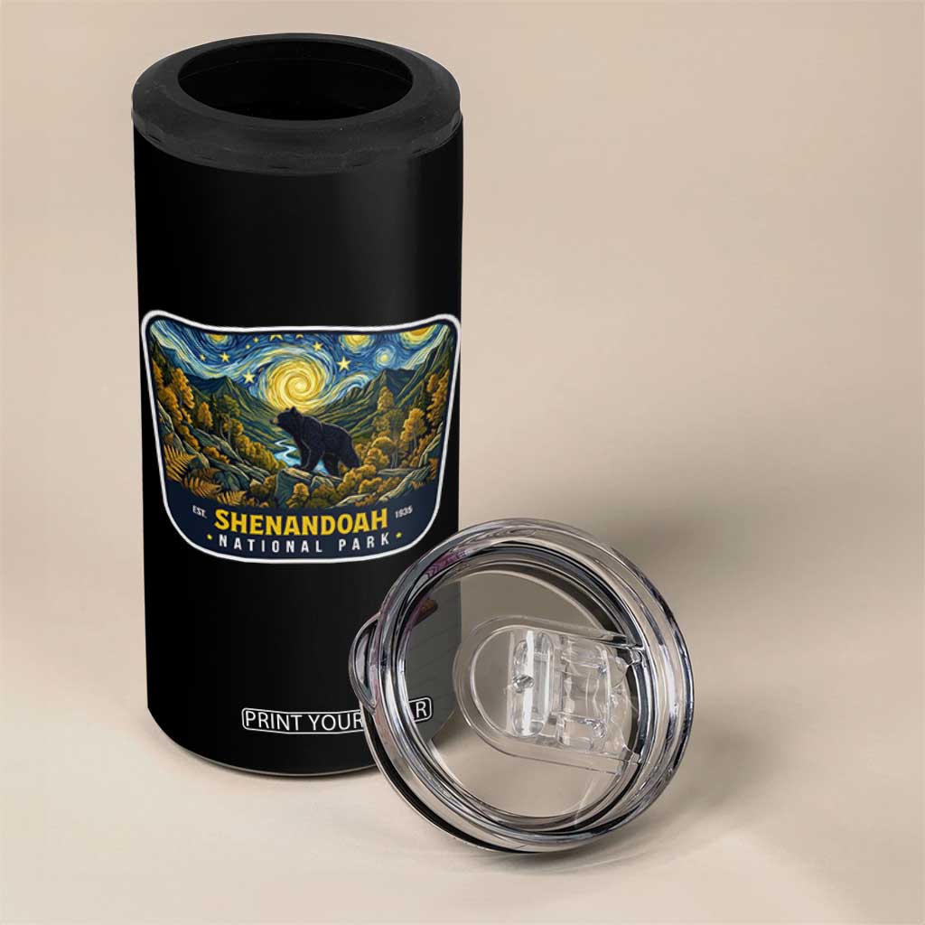 Shenandoah National Park 4 in 1 Can Cooler Tumbler Starry Night Virginia Bear Mountain TS14 Print Your Wear