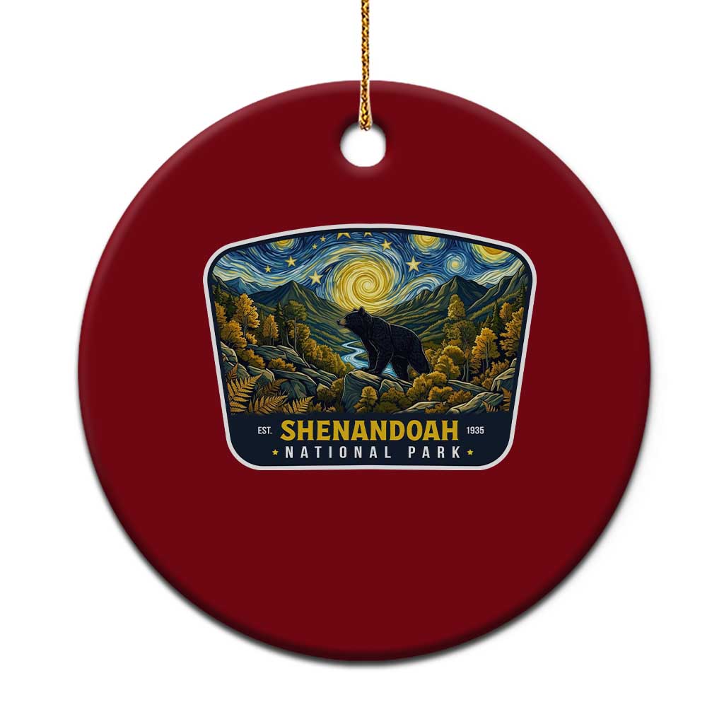Shenandoah National Park Ceramic Ornament Starry Night Virginia Bear Mountain TS14 1pc Red Print Your Wear