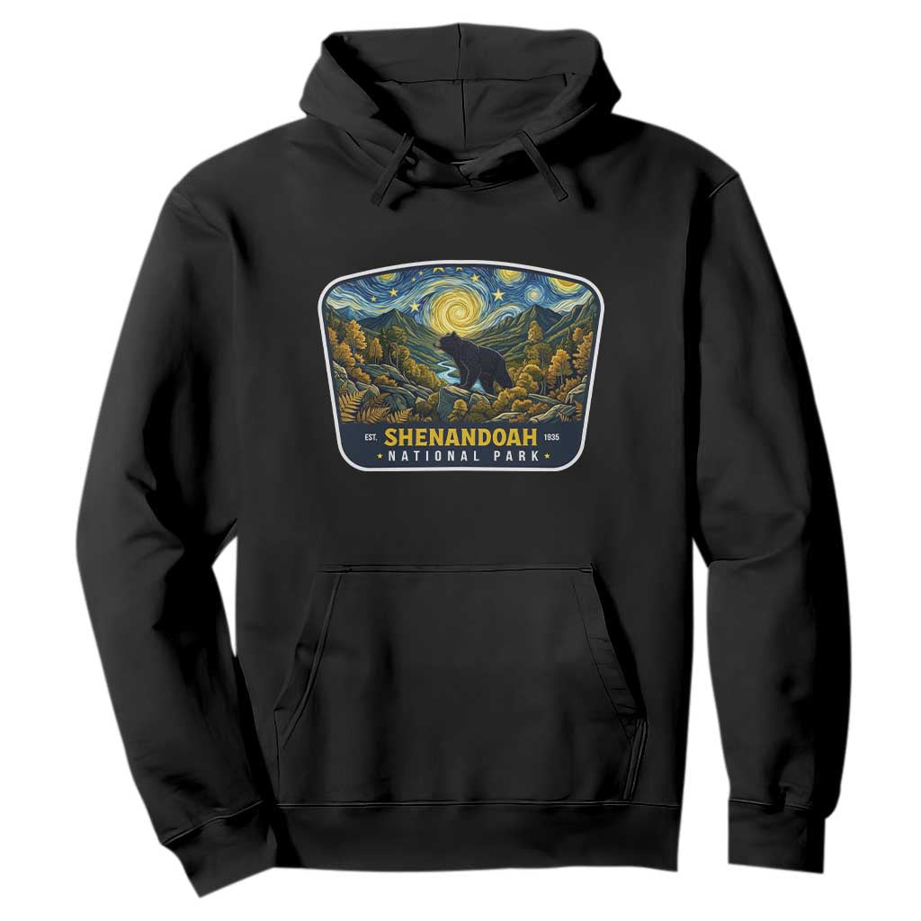 Shenandoah National Park Hoodie Starry Night Virginia Bear Mountain TS14 Black Print Your Wear