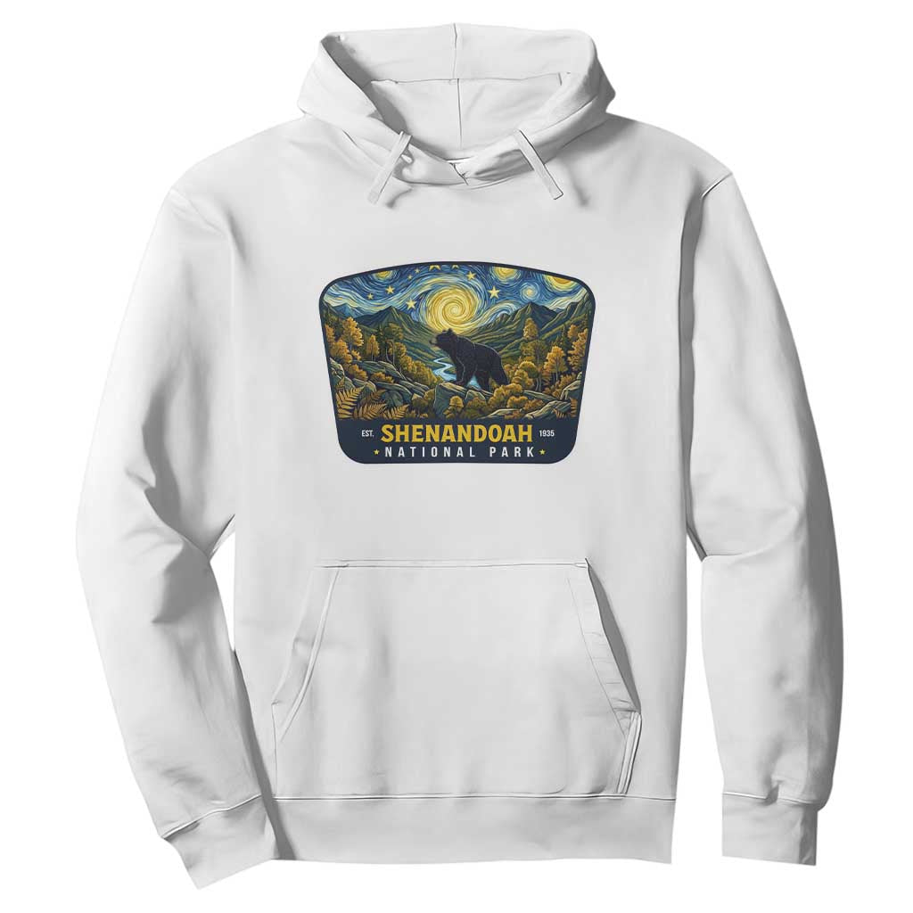Shenandoah National Park Hoodie Starry Night Virginia Bear Mountain TS14 White Print Your Wear