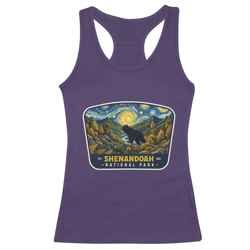 Shenandoah National Park Racerback Tank Top Starry Night Virginia Bear Mountain TS14 Purple Print Your Wear