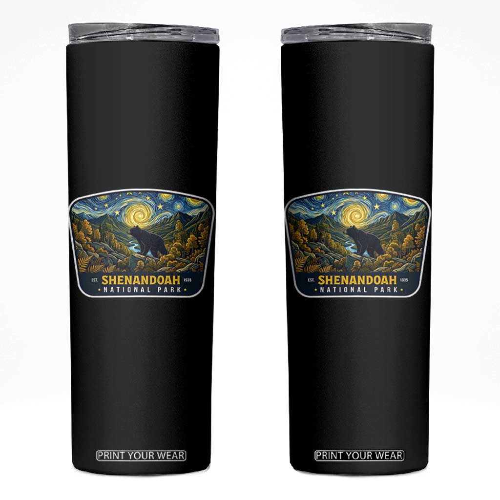 Shenandoah National Park Skinny Tumbler Starry Night Virginia Bear Mountain TS14 Black Print Your Wear