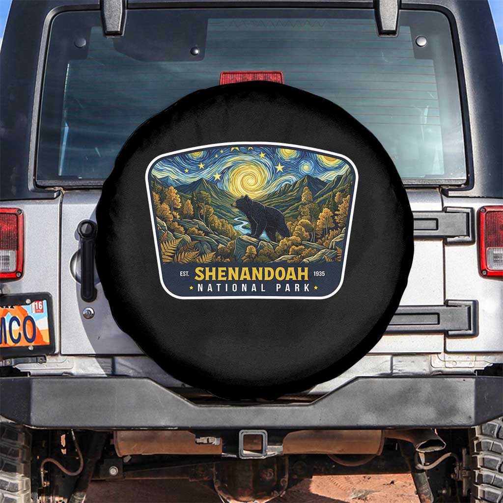 Shenandoah National Park Spare Tire Cover Starry Night Virginia Bear Mountain TS14 No hole Black Print Your Wear
