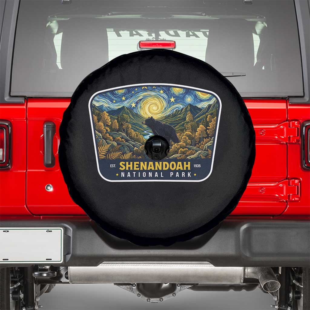 Shenandoah National Park Spare Tire Cover Starry Night Virginia Bear Mountain TS14 Black Print Your Wear