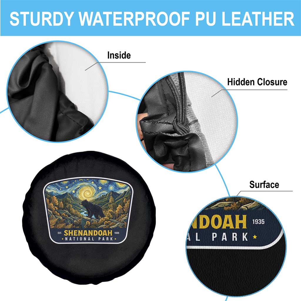Shenandoah National Park Spare Tire Cover Starry Night Virginia Bear Mountain TS14 Print Your Wear