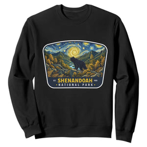Shenandoah National Park Sweatshirt Starry Night Virginia Bear Mountain TS14 Black Print Your Wear