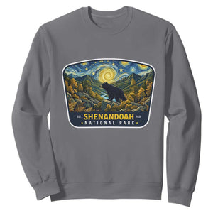 Shenandoah National Park Sweatshirt Starry Night Virginia Bear Mountain TS14 Charcoal Print Your Wear