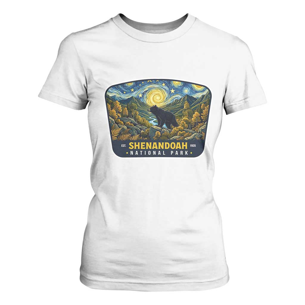 Shenandoah National Park T Shirt For Women Starry Night Virginia Bear Mountain TS14 White Print Your Wear
