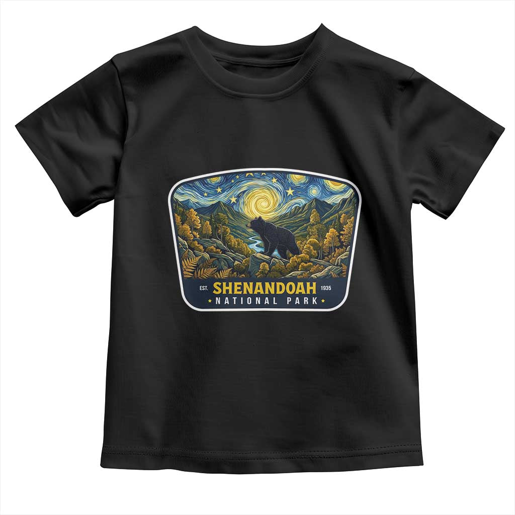 Shenandoah National Park Toddler T Shirt Starry Night Virginia Bear Mountain TS14 Black Print Your Wear