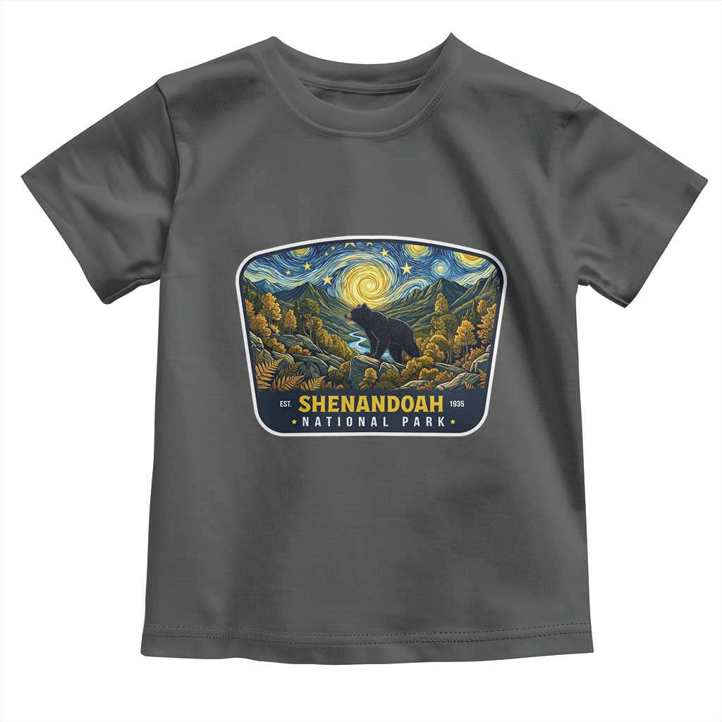 Shenandoah National Park Toddler T Shirt Starry Night Virginia Bear Mountain TS14 Dark Heather Print Your Wear
