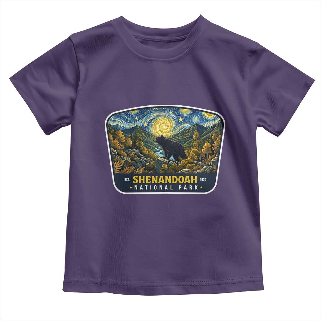 Shenandoah National Park Toddler T Shirt Starry Night Virginia Bear Mountain TS14 Purple Print Your Wear