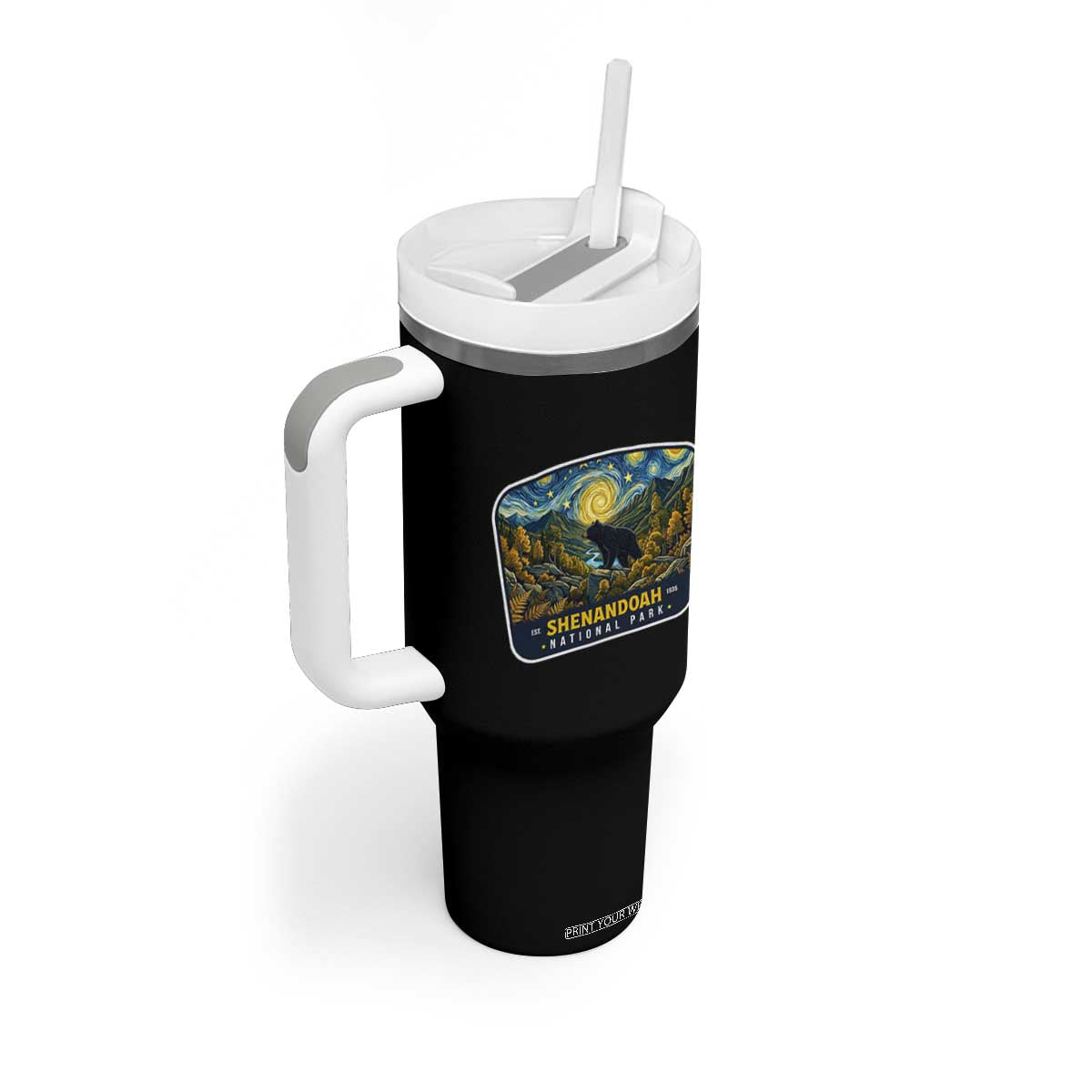 Shenandoah National Park Tumbler With Handle Starry Night Virginia Bear Mountain TS14 Print Your Wear