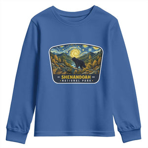 Shenandoah National Park Youth Sweatshirt Starry Night Virginia Bear Mountain TS14 Royal Blue Print Your Wear