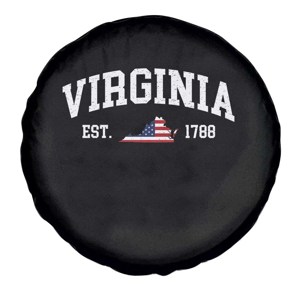 Virginia American Flag Map Spare Tire Cover State Travel Souvenir TS14 Print Your Wear