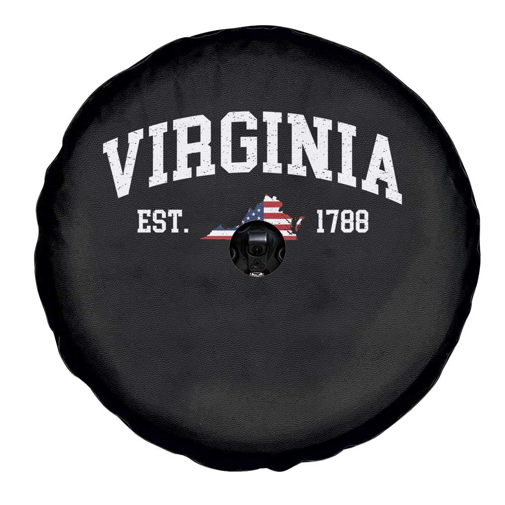 Virginia American Flag Map Spare Tire Cover State Travel Souvenir TS14 Print Your Wear
