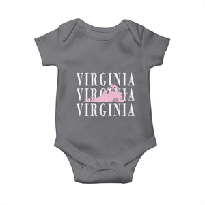 Virginia State Map Baby Onesie East Coast State Pride Travel Gift