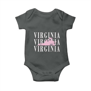 Virginia State Map Baby Onesie East Coast State Pride Travel Gift