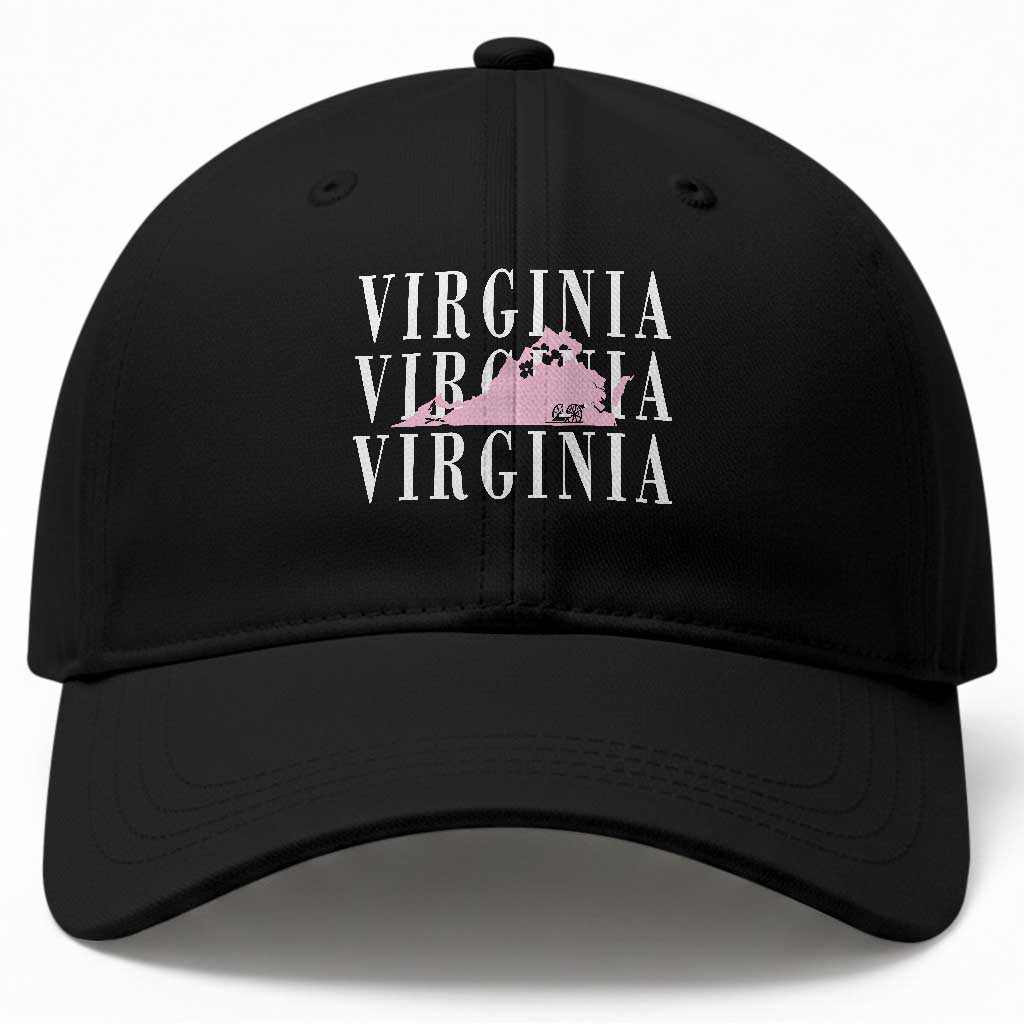 Virginia State Map Baseball Cap East Coast State Pride Travel Gift