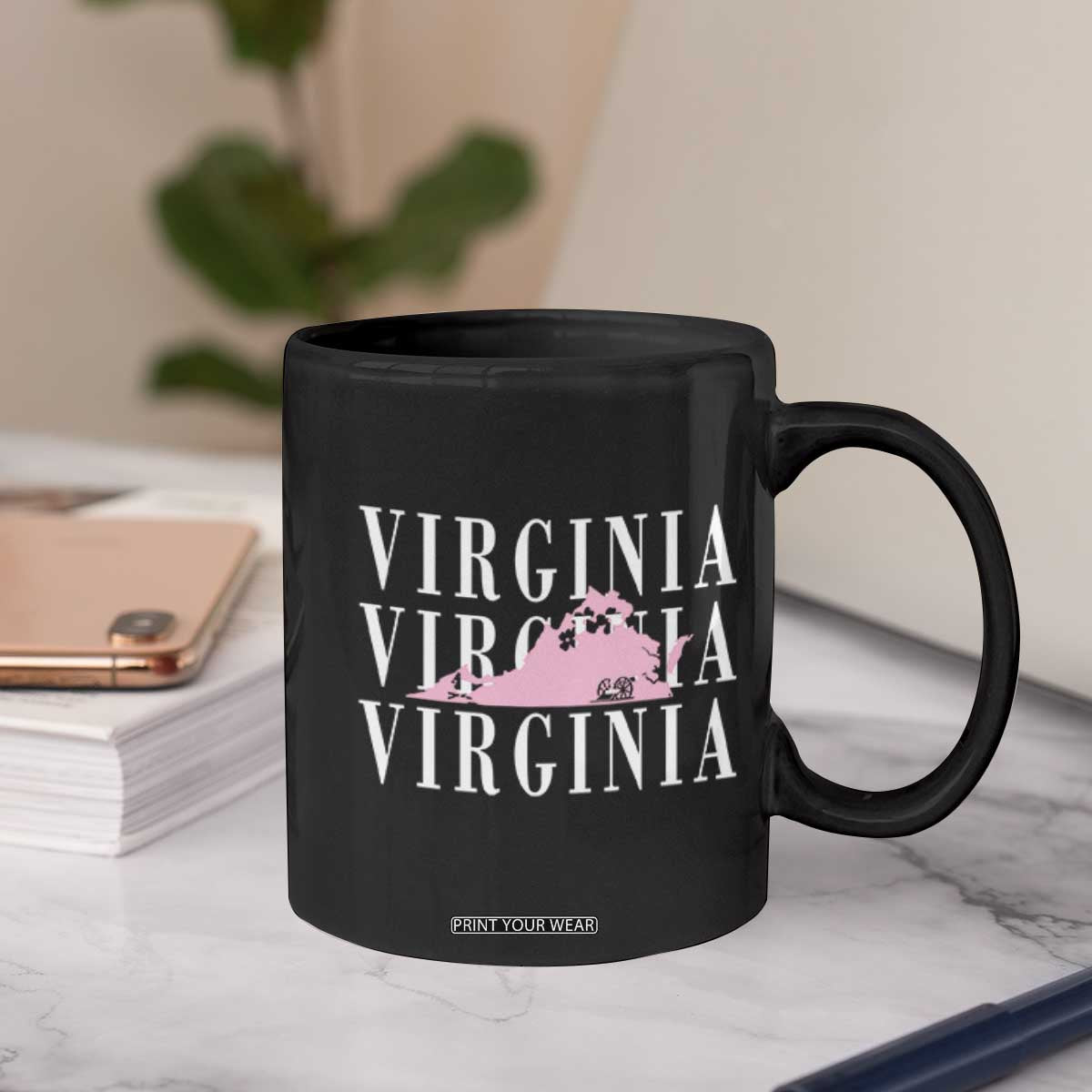 Virginia State Map Coffee Mug East Coast State Pride Travel Gift