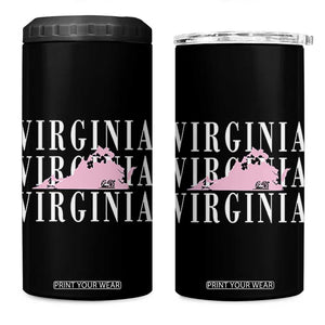 Virginia State Map 4 in 1 Can Cooler Tumbler East Coast State Pride Travel Gift