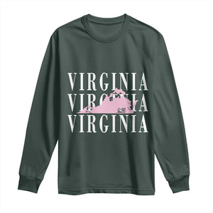 Virginia State Map Long Sleeve Shirt East Coast State Pride Travel Gift