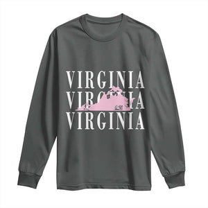 Virginia State Map Long Sleeve Shirt East Coast State Pride Travel Gift