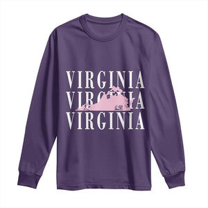Virginia State Map Long Sleeve Shirt East Coast State Pride Travel Gift