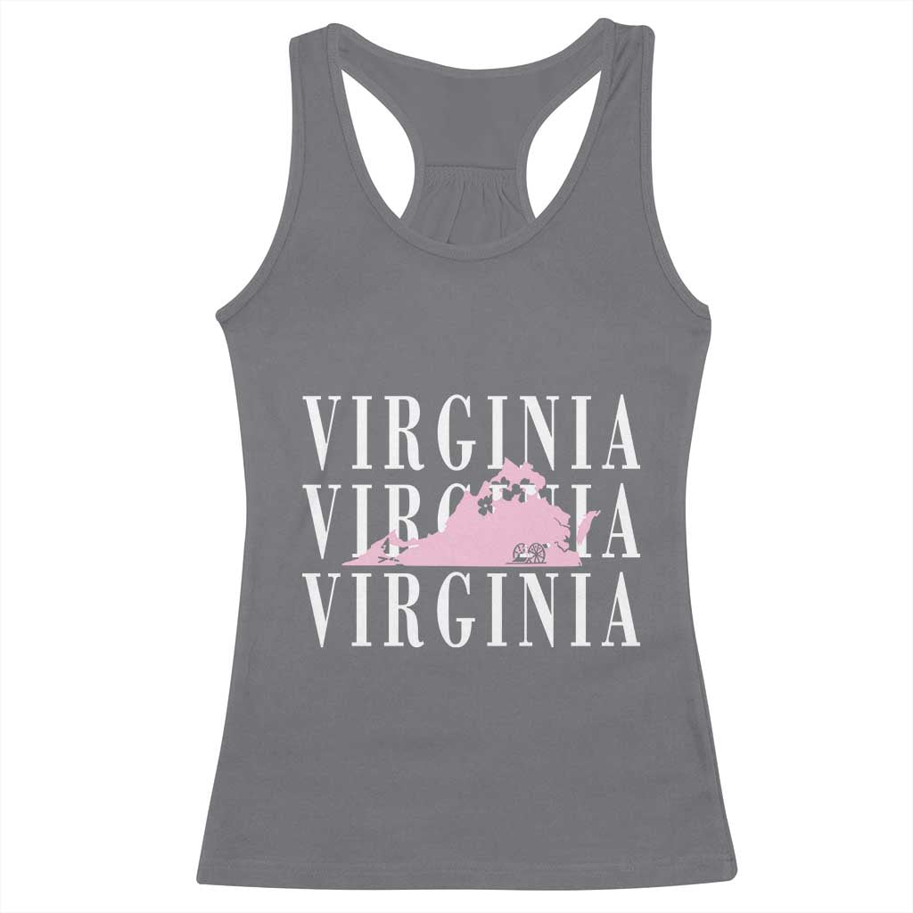 Virginia State Map Racerback Tank Top East Coast State Pride Travel Gift