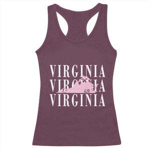 Virginia State Map Racerback Tank Top East Coast State Pride Travel Gift