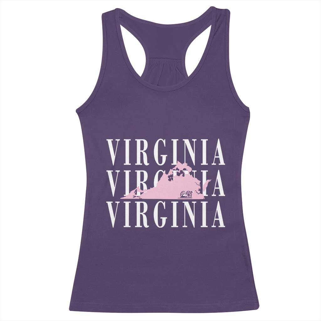 Virginia State Map Racerback Tank Top East Coast State Pride Travel Gift