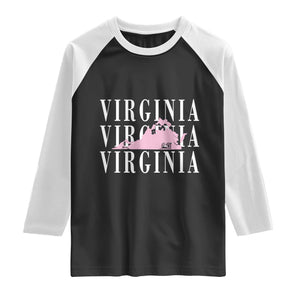 Virginia State Map Raglan Shirt East Coast State Pride Travel Gift