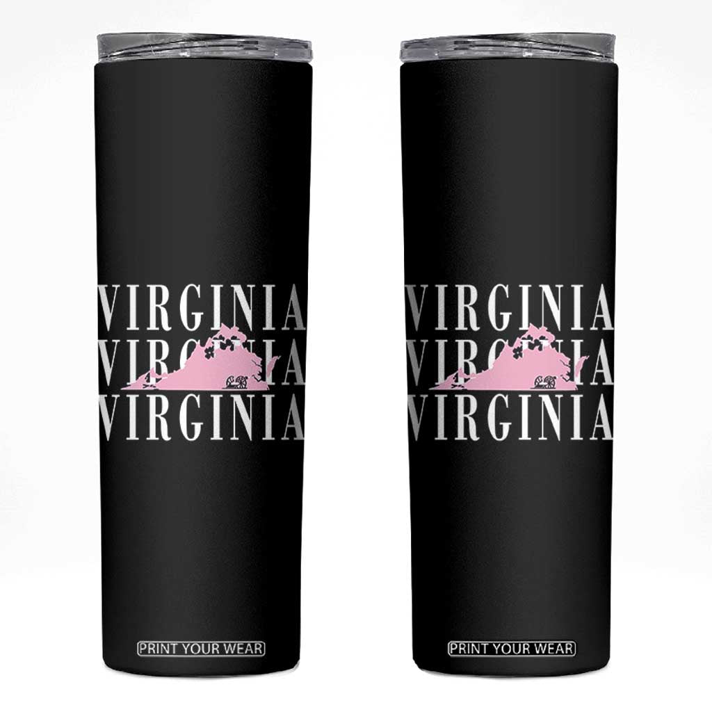 Virginia State Map Skinny Tumbler East Coast State Pride Travel Gift