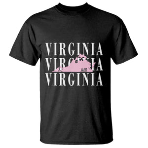 Virginia State Map T Shirt East Coast State Pride Travel Gift
