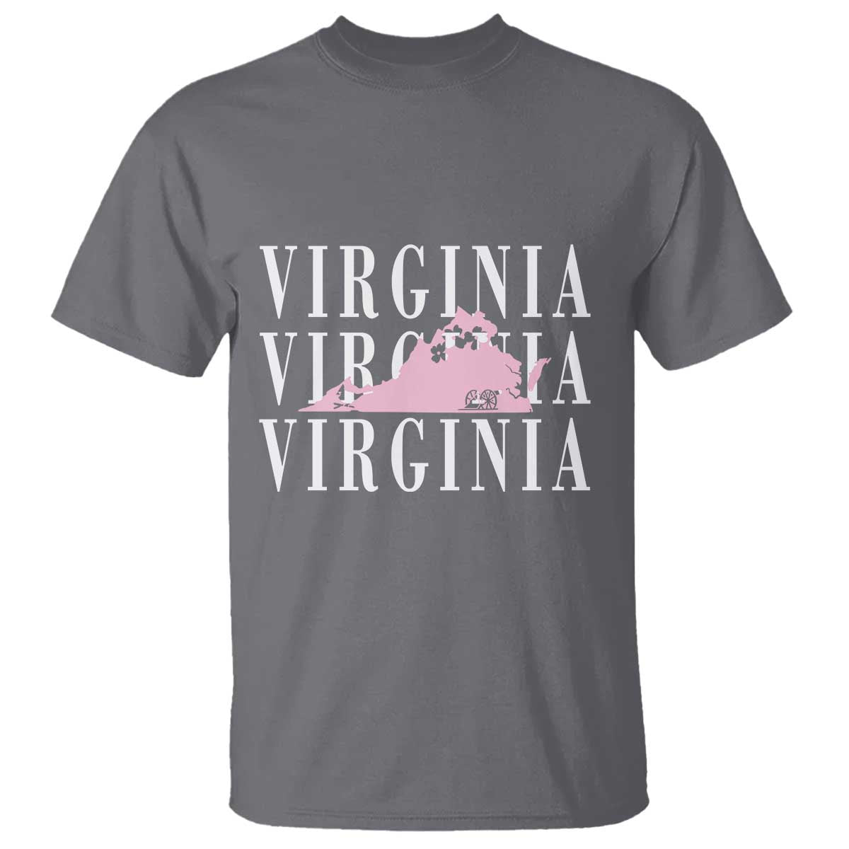 Virginia State Map T Shirt East Coast State Pride Travel Gift